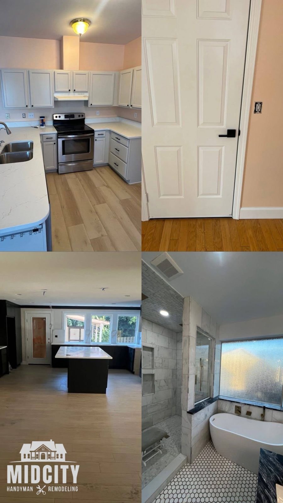 Custom built-in cabinetry and trim work by Midcity Handyman & Remodeling